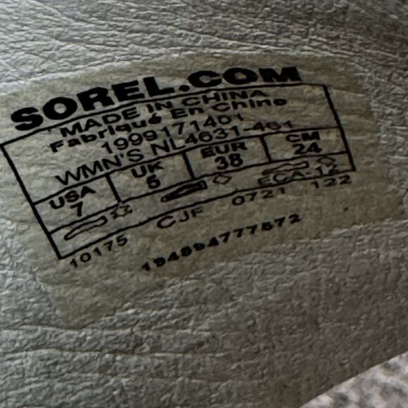 SOREL Women’s Cameron Flatform Mule Sandal In A Light Blue Suede Material Size 7 - Picture 6 of 8